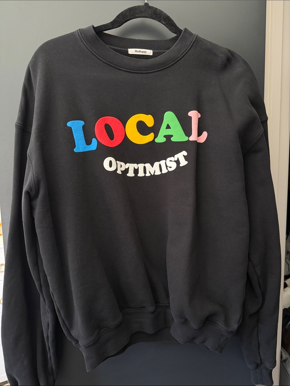 Madhappy local Optimist Black Crewneck Sweatshirt